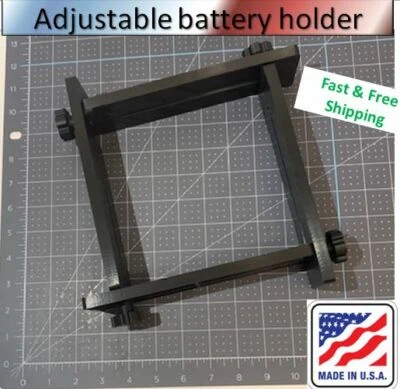 TAKE CHARGE 6.5" Adjustable Square Jig for battery packs 21700 32650 18650 Li-Ion LiFePO4