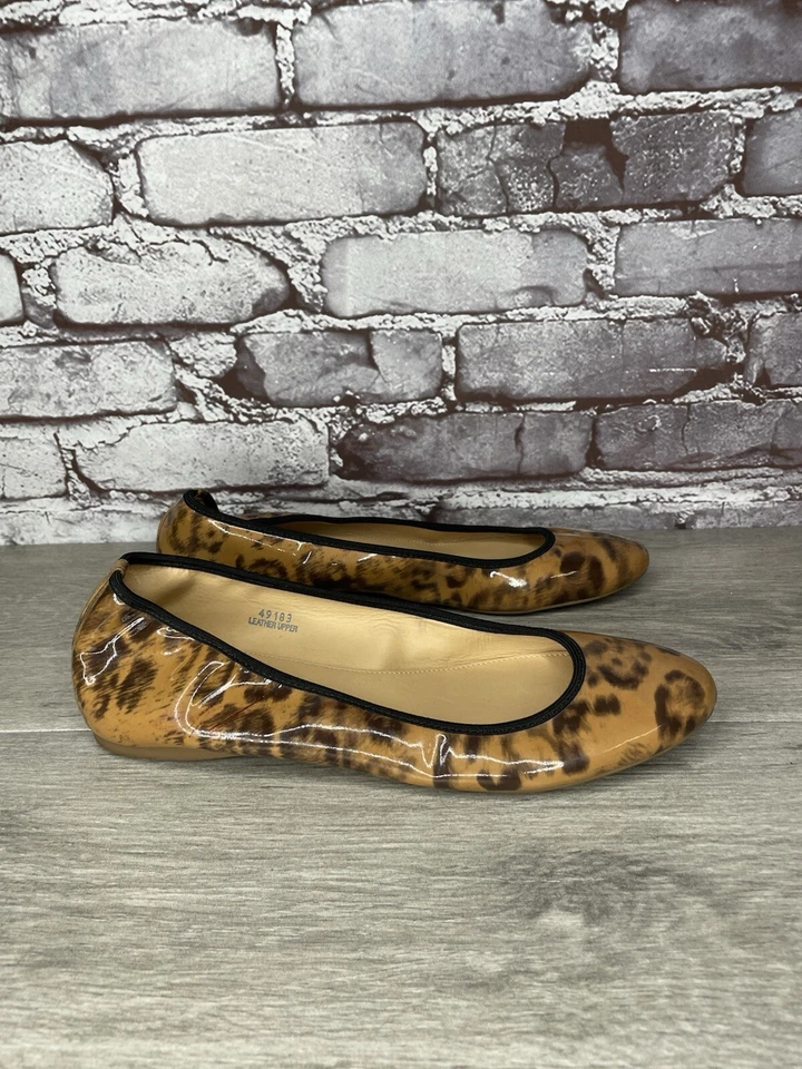 J. Zapatos planos de ballet Crew de charol con estampado animal caramelo para mujer talla 9M EE. UU./40EU Foto 4 de 4