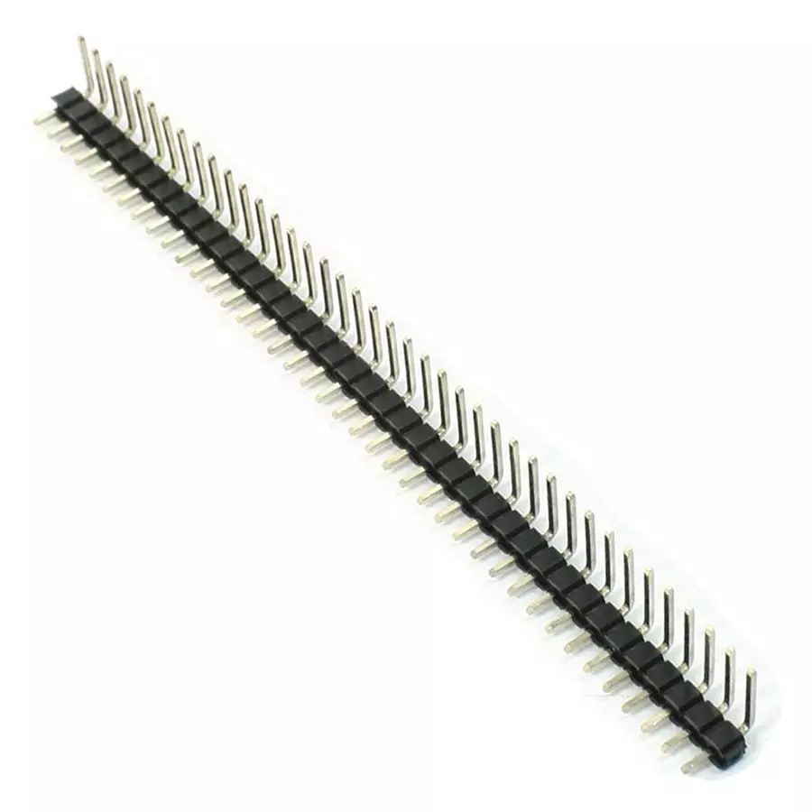 5 x 40 Pin 2.54mm Male PCB Single Row Right Angle Header Strip Connector Arduino - Image 3 of 3