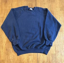 Vintage Russell Athletic Crewneck Sweatshirt Navy Blue Small