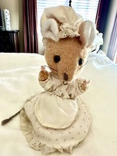 VINTAGE 11 EDEN BEATRIX POTTER LADY MOUSE PLUSH STUFFED ANIMAL 1979 DRESSED