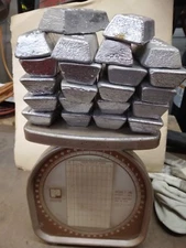 20 lbs.  Box Used Lead Stick-on Wheel Weights Ingots -Sinkers-Bullets