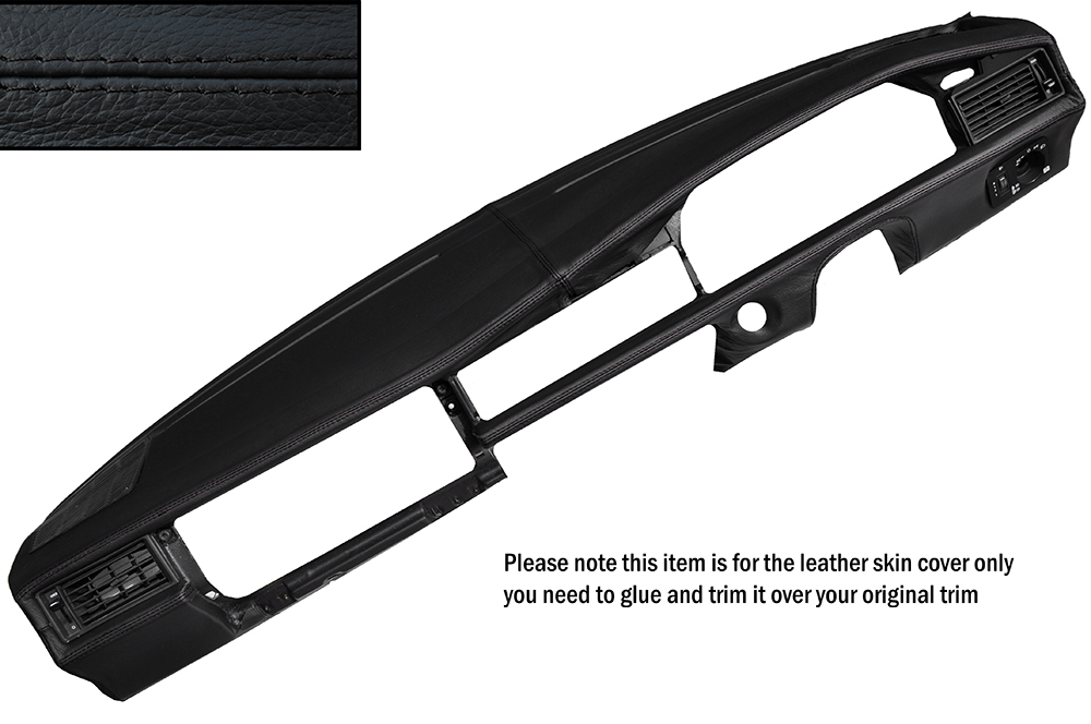 BLACK STITCHING DASH DASHBOARD LEATHER SKIN COVER FITS MERCEDES W201