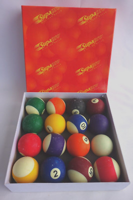 SupaPro Billard Pool Ball Set verpackt - 1 7/8 breit - gebrauchter Zustand