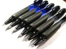 Uni-Ball Signo 207 Bolígrafo De Gel Retráctil, Punta Audaz De 1 Mm, Azul, Paquete De 6