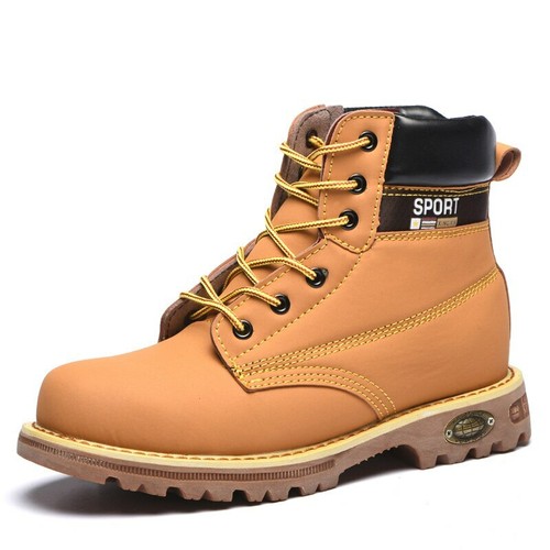 Botas De Seguridad De Trabajo Para Hombres Zapatos Altos De Cuero Punta De  Acero | eBay