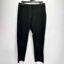 Eileen Fisher Washable Stretch Crepe Cropped Pull On Pants Straight Leg-PM Pet M