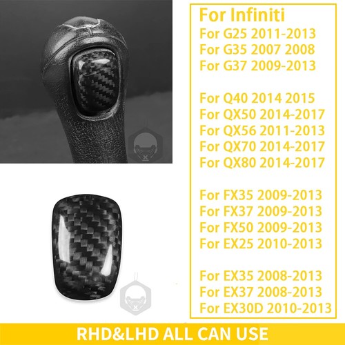 For Infiniti G35 2007 2008 G37 2008-2013 Accessories Real Carbon Fiber Car Gears - Picture 14 of 35