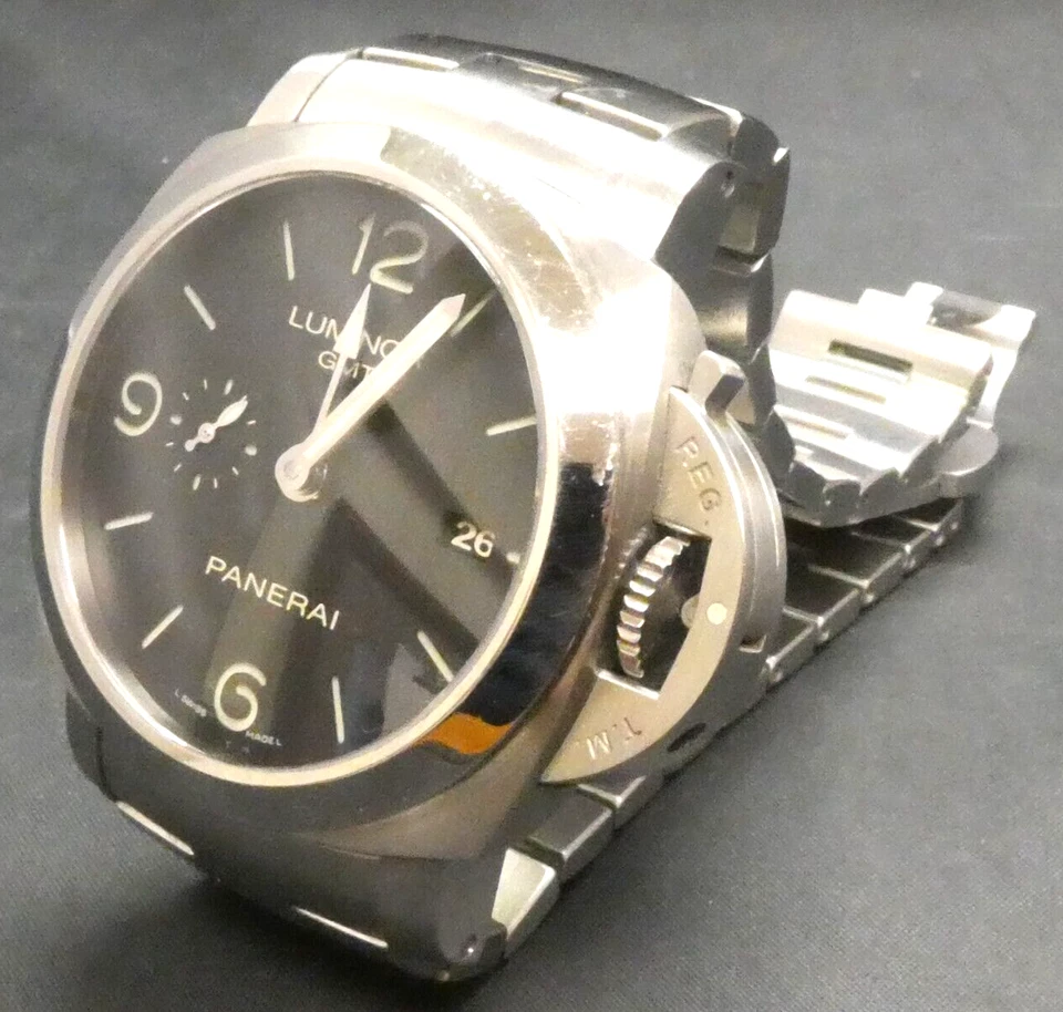 Panerai Luminator GMT 1950 3 Days Automatic Swiss Men's Watch PAM329 Box Papers - Image 2 of 4