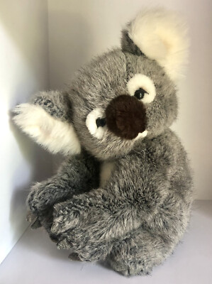 Vintage 11” Russ Gray Sitting Soft Koala Bear Stuffed Animal