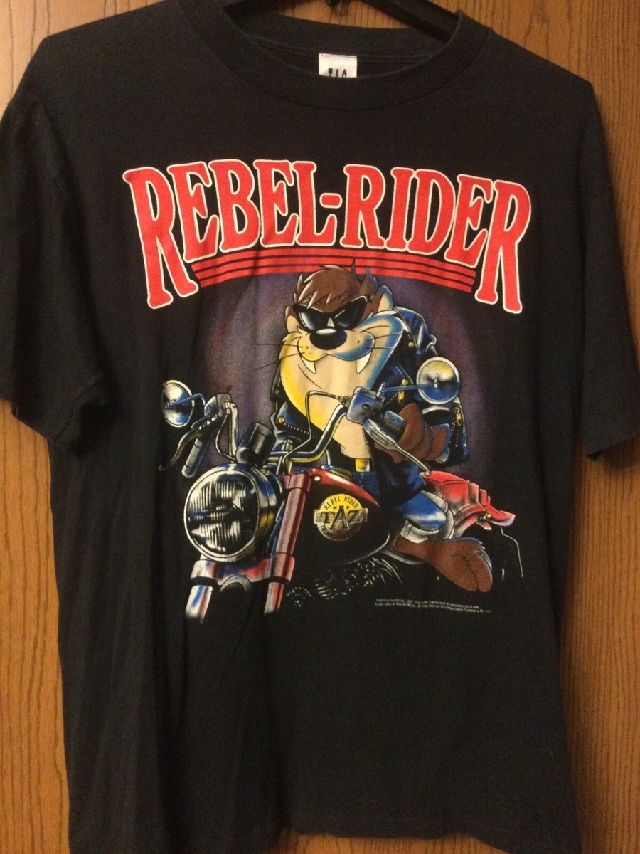 Rebel Rider - “Taz” - 1992 Black Shirt - L. | eBay