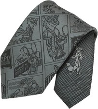 Disney Zootopia Judy  Nick Print Tie D50030 Gray