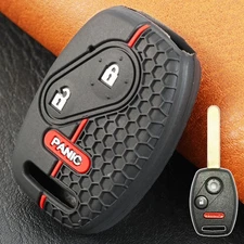 2PCS Remote Key  Case Cover Holder Silicone For Honda Civic Accord Pilot