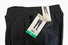 Mondetta Women's Pintuck Straight Leg Stretch Pants Black Moisture Wicking XL