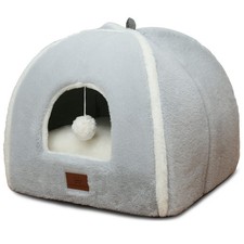 Cat Bed for Indoor Cats - Cat Cave Bed Cat House Cat Tent with Removable Wash...