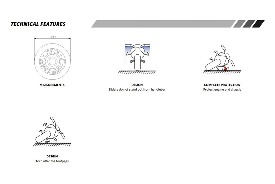 For Triumph Street Scrambler 2017-2020 Puig Vintage Frame Sliders Foto 2 de 2