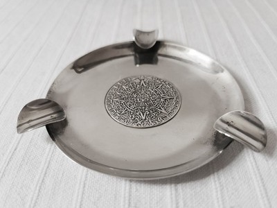 Aschenbecher PLAT-MEX S.A. 925 Sterling Silver Eagle 20 Aztec/Maya Calendar Mexi