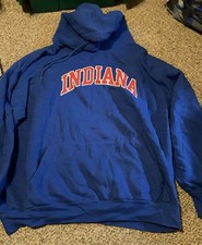 Indiana Hoosiers Blue Pullover Hoodie Sweatshirt XL