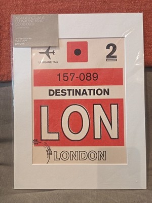 Nick Cranston Druck: Destination - London - John Lewis 11 x 16 Zoll