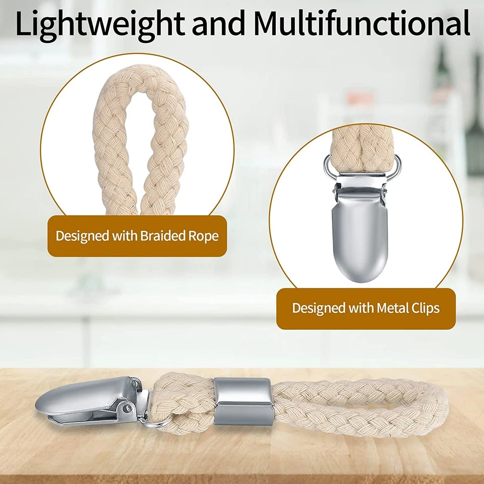 4 Stück Handtuchclips zum Aufhängen, Handtuchclips mit Schlaufen, Handtuchklemme - Bild 3 von 4