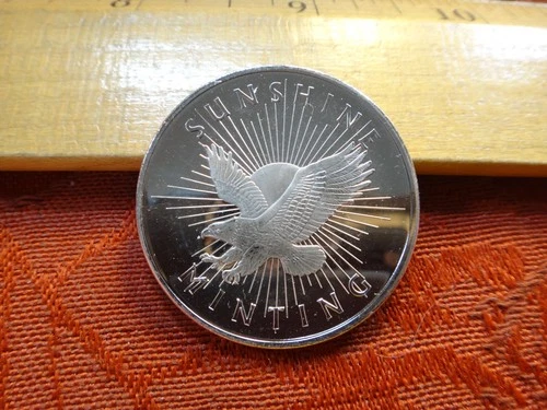 Sunshine Minting Eagle One Half 1/2 Oz .999 Silver Bullion Round - No Reserve
