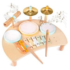 Toddlers Drum Set Toys for Toddlers 2-3 Montessori Musical Instruments Toy Wood