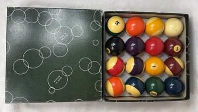 Vintage Standard Belgian Aramith Pool/Billard Ball Set 16 in Original Box 2 1/4 