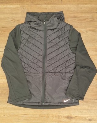 Nike Aerolayer Runningjacke, Schwarz, Größe M, Reißverschlüsse, Stepp