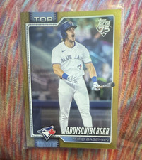 Topps 2026 Series 1 Addison Barger Gold Serial Numbered Toronto Blue Jays #241