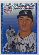 2023 Chrome Platinum Anniversary Blue Mini-Diamond Refractor Oswald Peraza 1l78