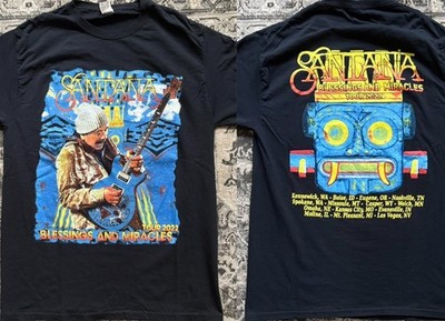 Santana Blessings And Miracles Tour 2022 Band black color 2 side shirt VK07551