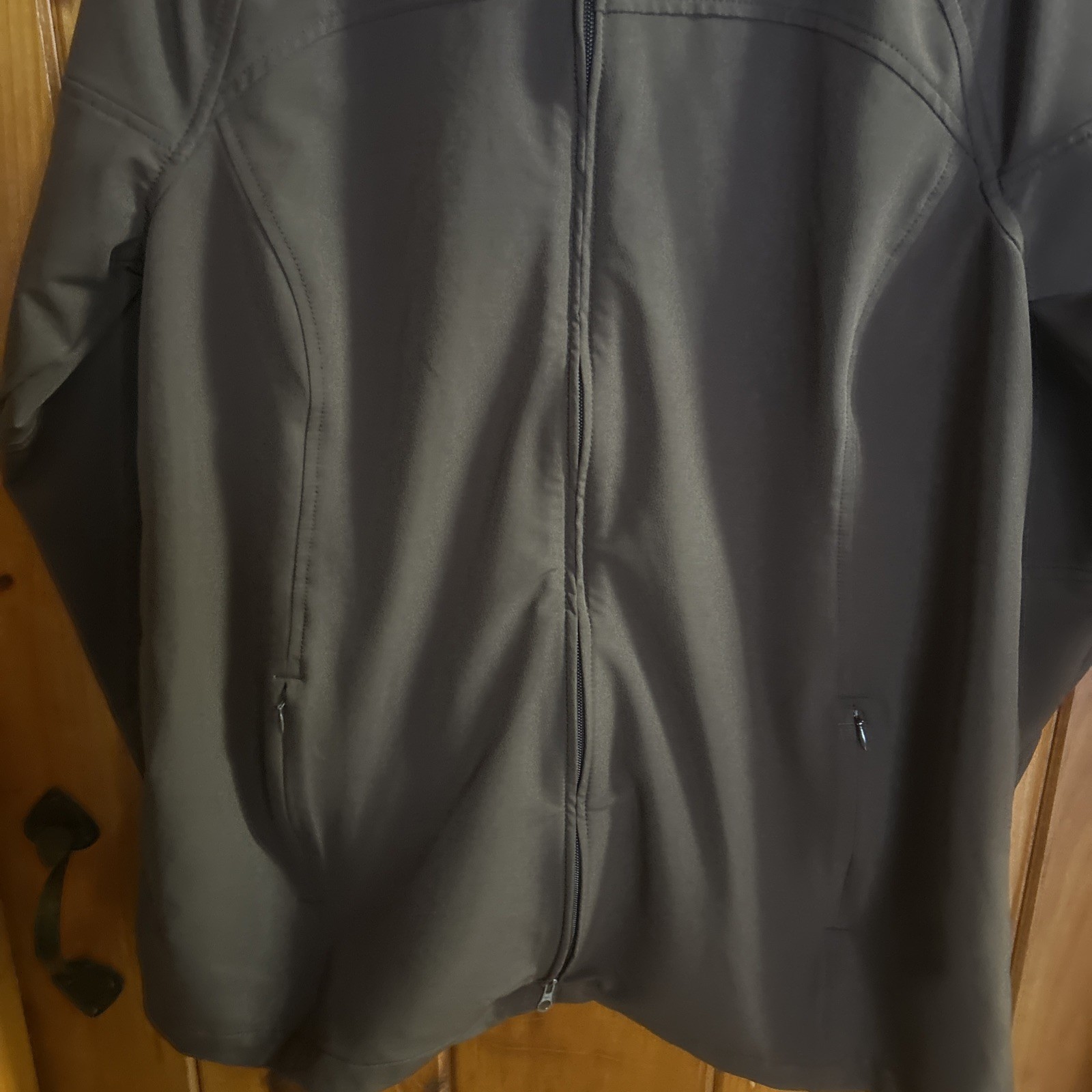 LL Bean Brown Hooded Windproof Softshell Polyeste… - image 3