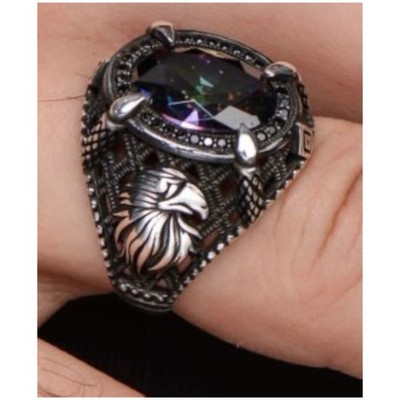 Turkish Handmade 925 Sterling Silver Men's Ring z3
