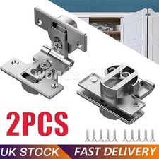 2X Cabinet Door Flap Folding Hinges 180 Degrees Hidden Hinge Self-Supporting