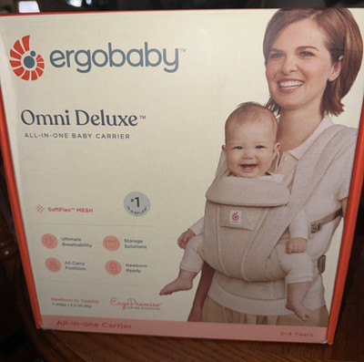 Ergobaby Omni Deluxe Cotton All-in-One Baby Carrier Natural Beige
