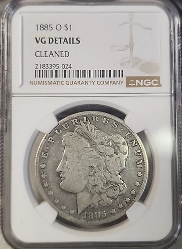 1885-o NGC VG details $1 MORGAN SILVER DOLLAR (90% silver).we combine shipping
