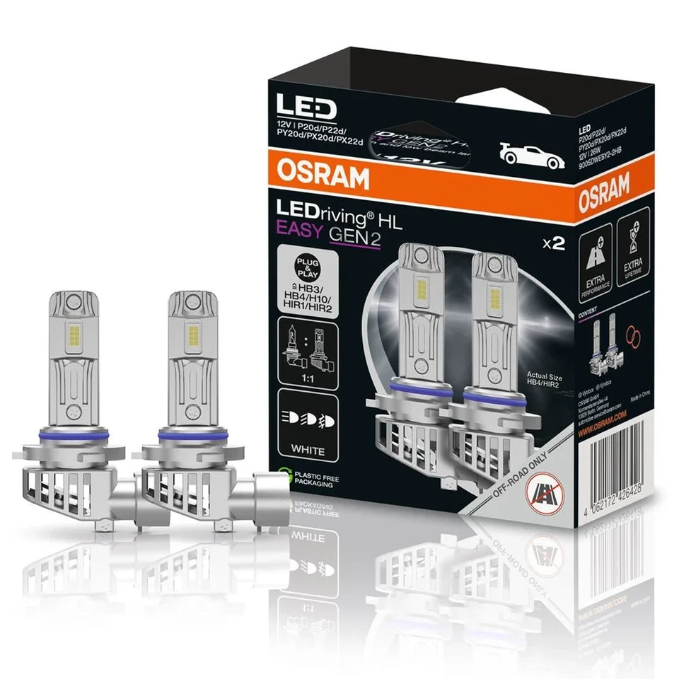 Osram LED Driving EASY GEN2 LED 6000K HB3 HB4 H10 HIR1 HIR2 9005DWESY2-2HB Twin - Image 1 of 2