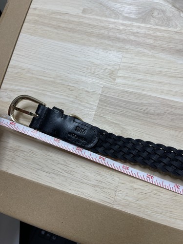 Cinturón con hebilla circular de cuero trenzado Abercrombie & Fitch - Imagen 9 de 9