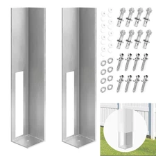 Vinyl Fence Concrete/Wood Post Mount Tower 2PCS Fence Post for Vinyl Fence 5 X 5