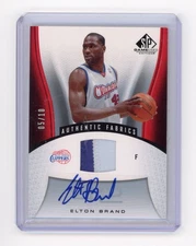 ELTON BRAND 2006-07 Upper Deck UD SP Game Used AUTOGRAPH PATCH AUTO  /10
