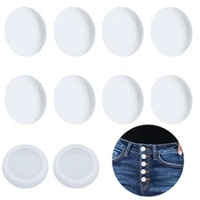  10Pcs Cream Button Covers for Jeans Suitable for 15mm Button TPU Cream White