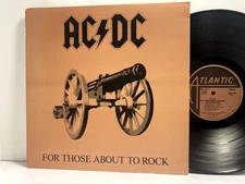 AC/DC - For Those About to Rock LP - Atlantic SD 11111 -Tested VG+ 1981 Press S4