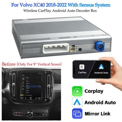 Wireless CarPlay Android Auto Decoder Box For Volvo XC40 2018-2022 With Sensus
