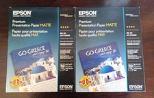 Epson 2 Boxes Premium Presentation Paper 8 1/2"x 11" Matte Finish 50 Sheets NIB