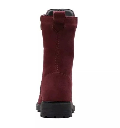 NUEVO EN CAJA Clarks Damas ORINOCO 2 ESTILO Merlot Gamuza Botines Reino Unido Talla 6.5 D EU 40 - Imagen 6 de 7