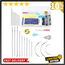 Heavy Duty Hand Sewing Needles Set - Large Eye Leather Sewing Needles for Hand S