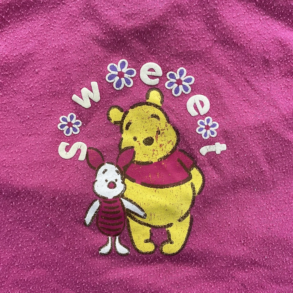 Vintage Y2K Disney Baby Winnie the Pooh Shirt Girls 3T Sleeveless Tank Piglet - Image 2 of 4