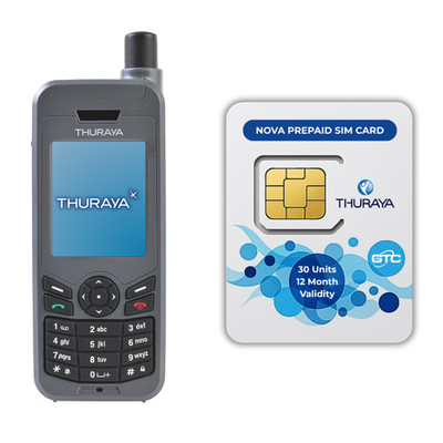 Thuraya XT-LITE Satellitentelefon mit NOVA 30 Einheit / 35 Minuten SIM-Karte