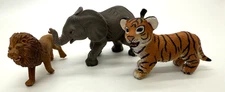 Safari Ltd 3 Animal Lot - Bengal Tiger Cub 2008 0913 / Elephant 1996 0813 / Lion