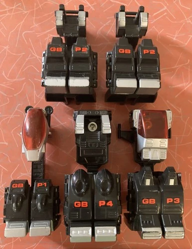 1985 GoBots Renegade Grungy POWER SUIT Lot Figure Black Transformer TONKA Parts